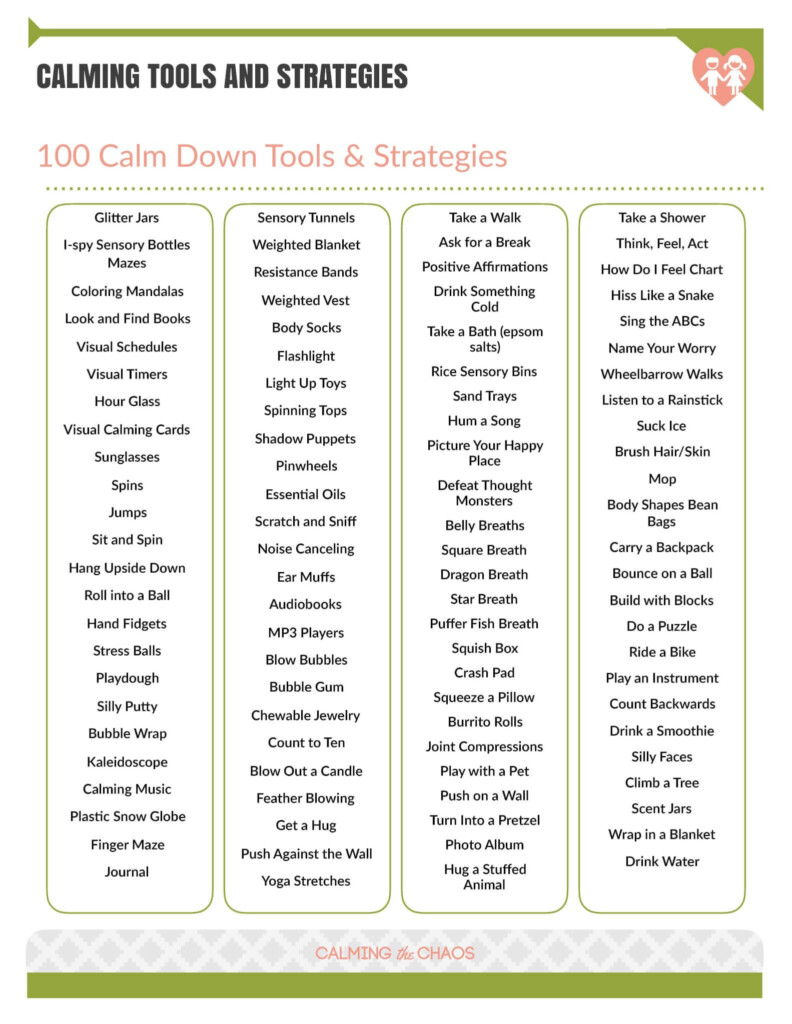 100 Calm Down Tips Strategies You Can Use Today The Worries 