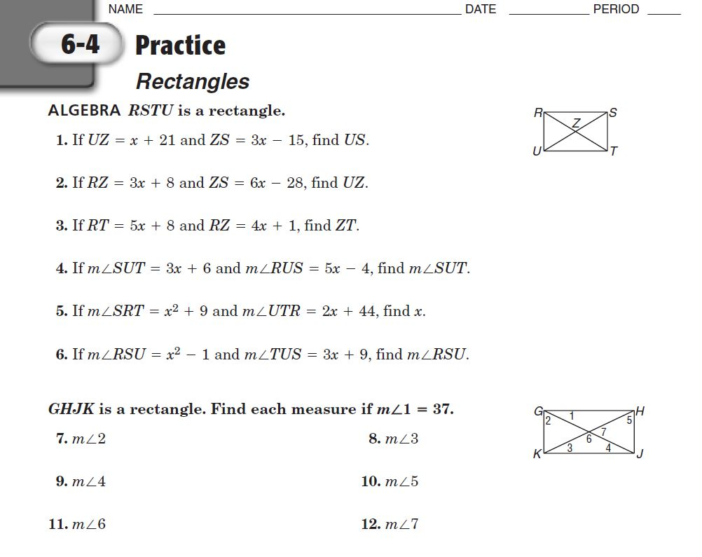 100 EPIC Best 6 4 Skills Practice Rectangles Answer Key With Work