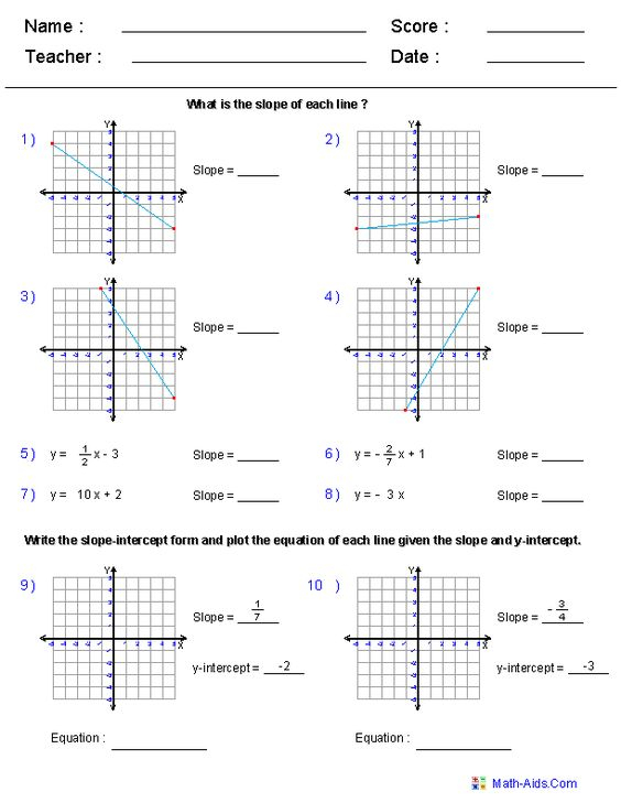 3 4 Equations Of Lines Worksheet Answers Glencoe Geometry Tessshebaylo