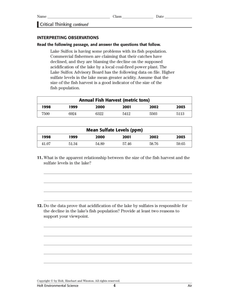 30 Critical Thinking Skills Worksheet Education Template