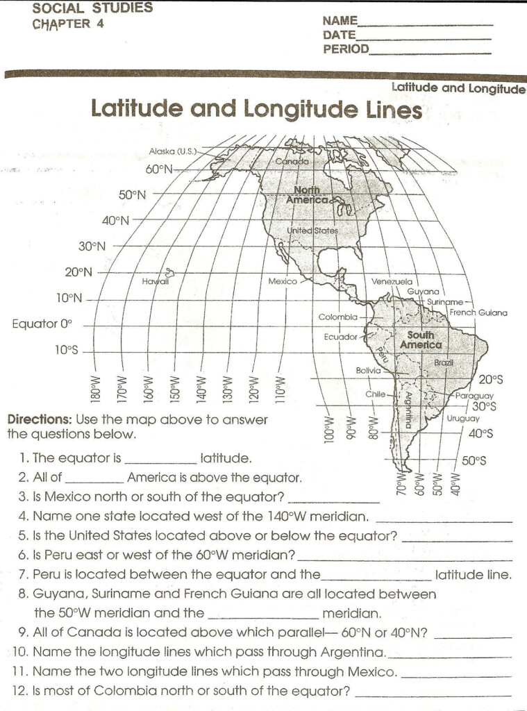 7th Grade Geography Worksheets Printable Worksheet Template