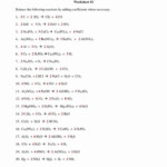 8 Balancing Chemical Equations Worksheet Math Skills Balancing