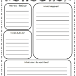 A Simple Reflection Sheet For Junior Students After An Incident issue