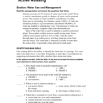 Active Reading Skills Worksheet Answer Key Understanding Our