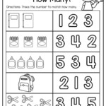 Back To School Pre K Math And Literacy Kindergarten Math Worksheets