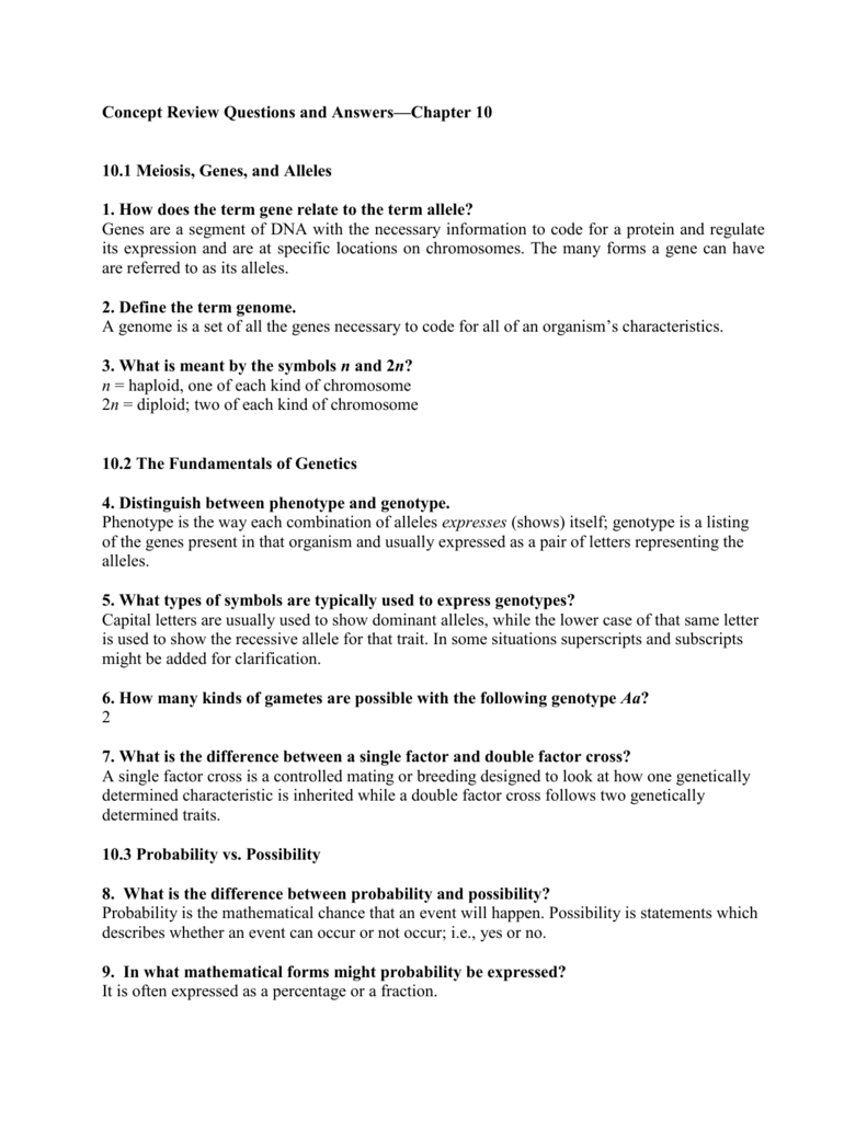 Bestseller Fundamentals Of Genetics Worksheet Answers