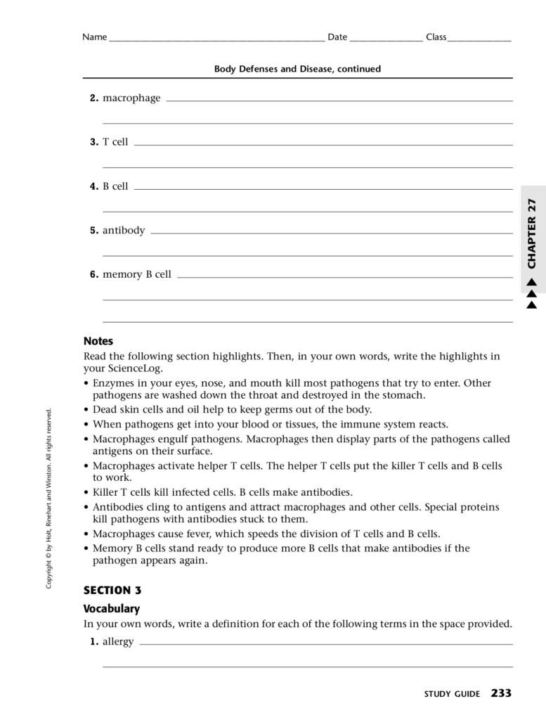 Bestseller Holt Biology Section 19 Review Answer Key