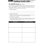 Chapter 2 Lesson 1 Building Health Skills Worksheet Answers PicsHealth