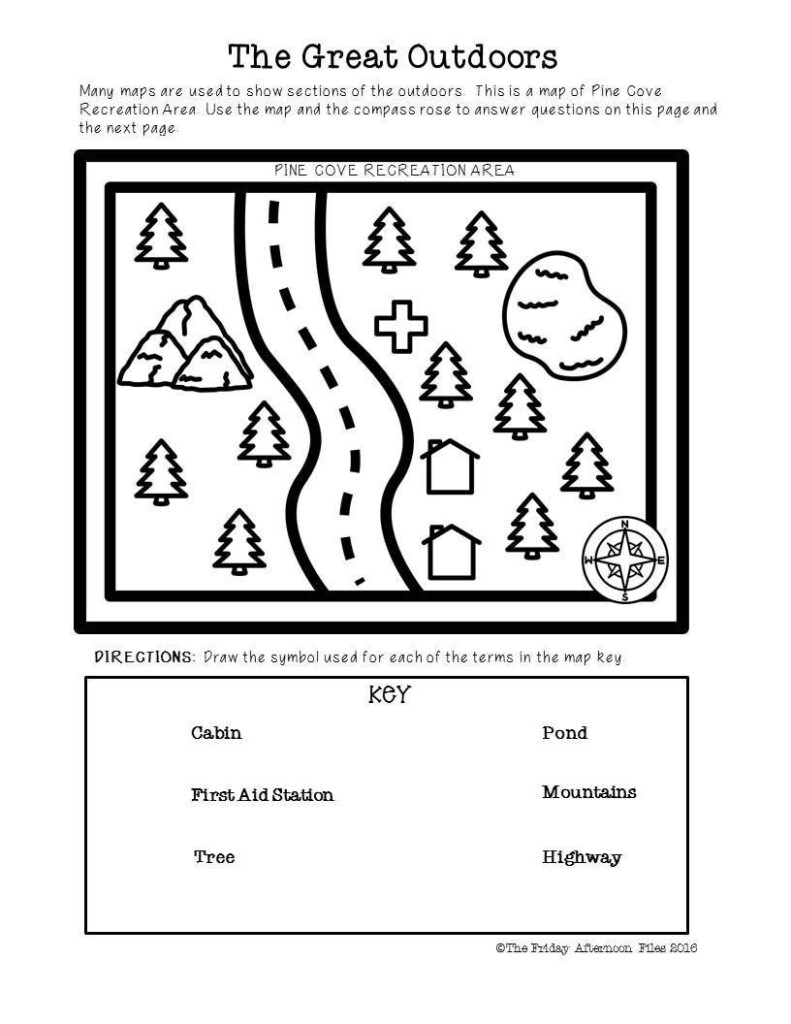 Compass Rose Worksheet 3rd Grade Beginning Map Skills Map Skills Map 