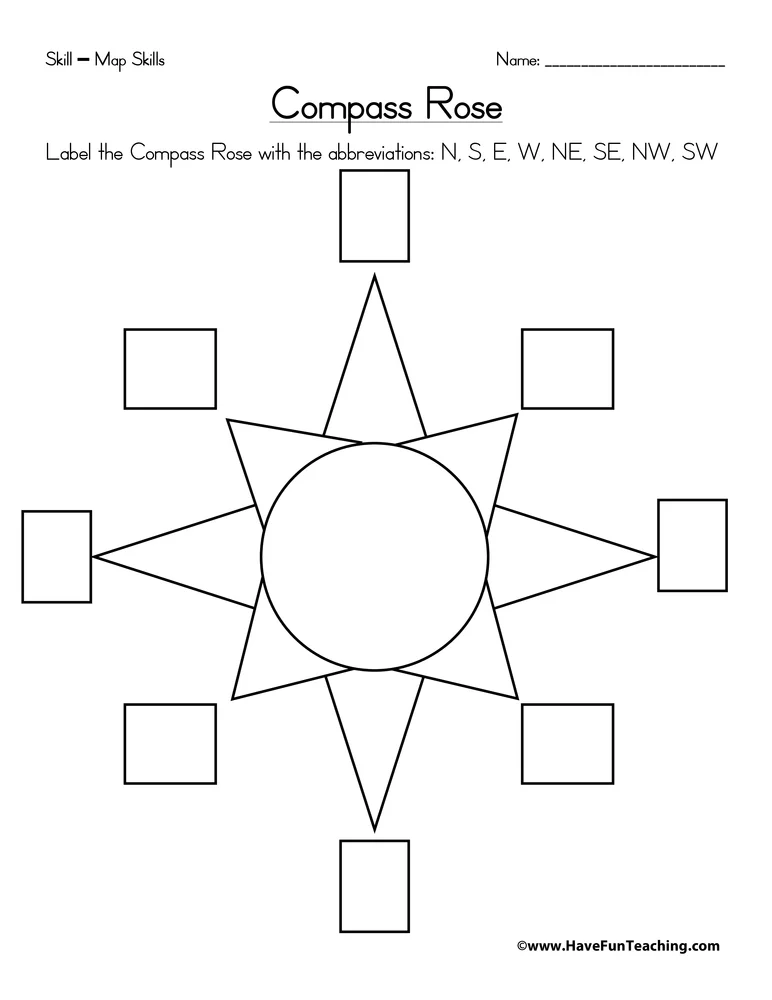 Compass Rose Worksheet Social Studies Maps Social Studies Worksheets 