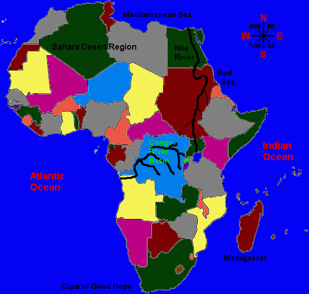 Continent Of Africa Map Of Africa MySchoolhouse Africa Map 