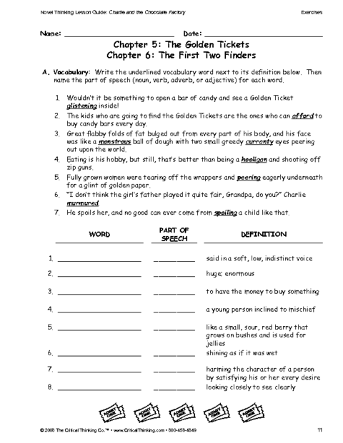 Critical Thinking Worksheet Grades 3 5 Vocabulary Education World