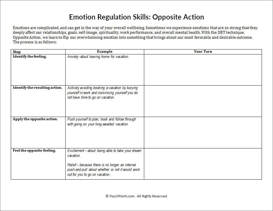 Emotional Regulation Skills Worksheet 2260082 Free Worksheets Samples