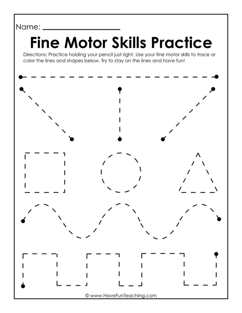 Fine Motor Skills Practice Worksheet Writing Practice Worksheets 