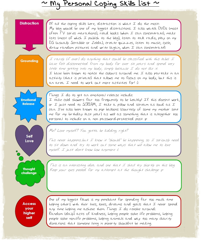 Free Printable Coping Skills Worksheets Printable Worksheets