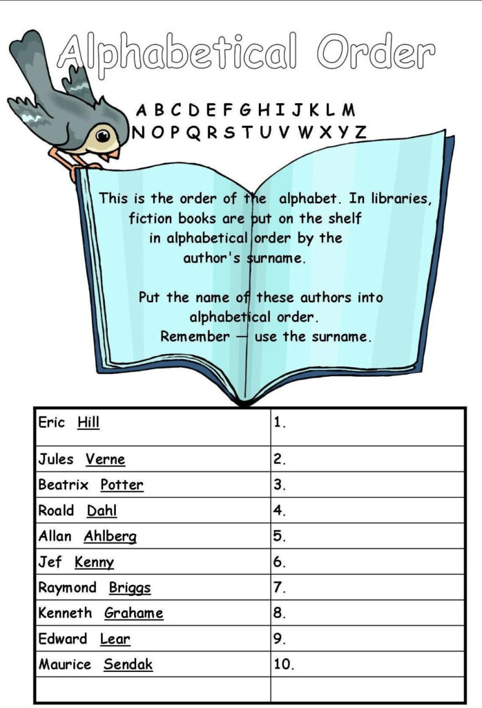 Free Printable Library Skills Worksheets Free Printable