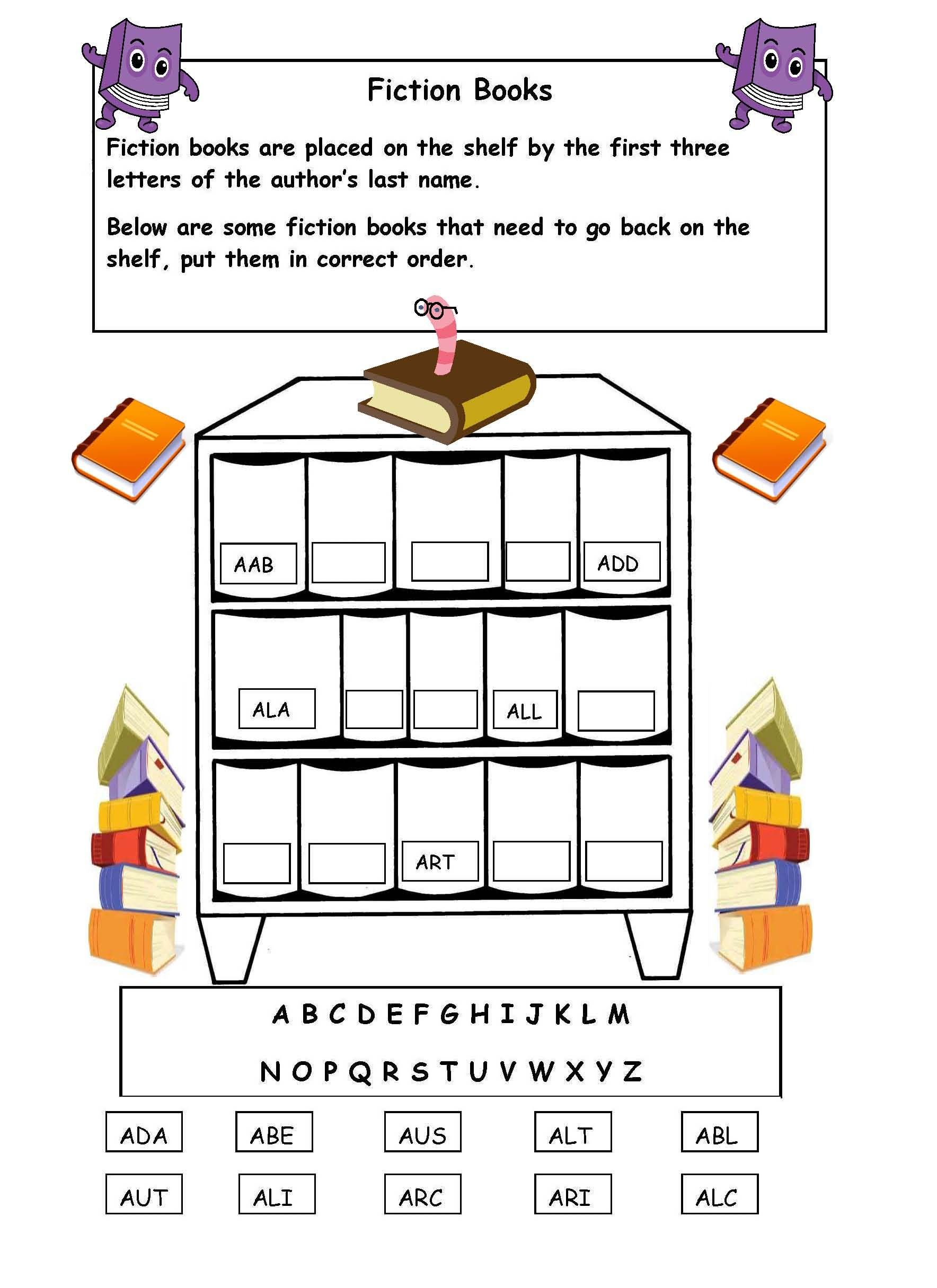 Free Printable Library Skills Worksheets Lexia s Blog