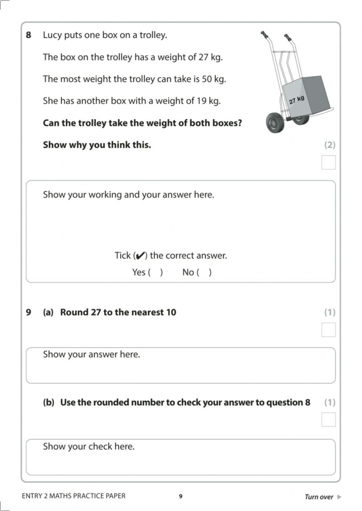 Functional Skills Maths Sample Paper Worksheet