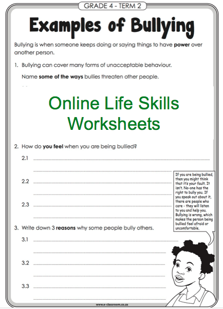 Grade 4 Life Skills Worksheets Pdf Thekidsworksheet