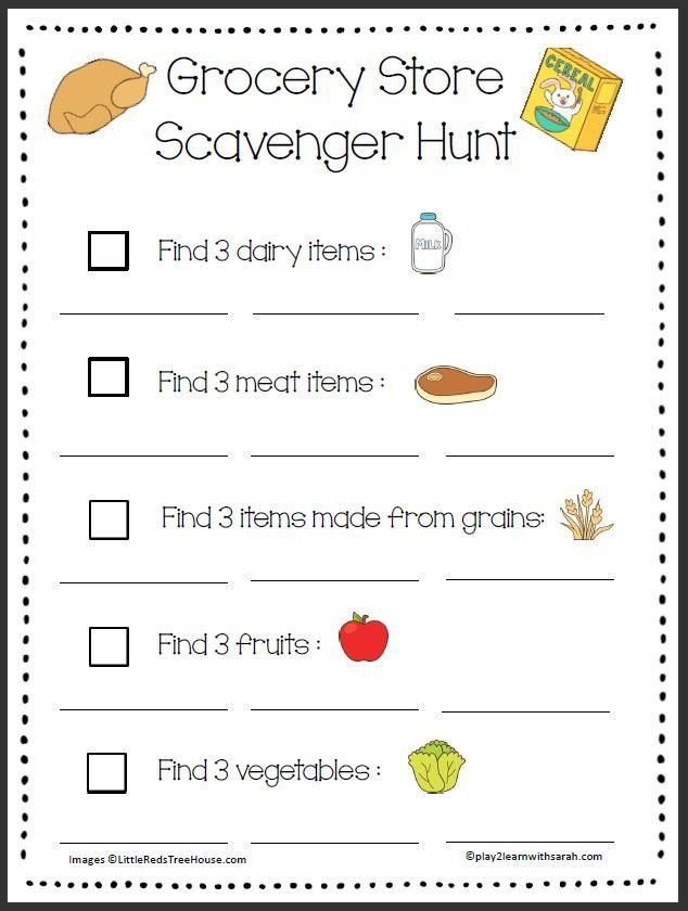 Grocery Shopping Math Worksheets Free Printable Grocery Store Scavenger