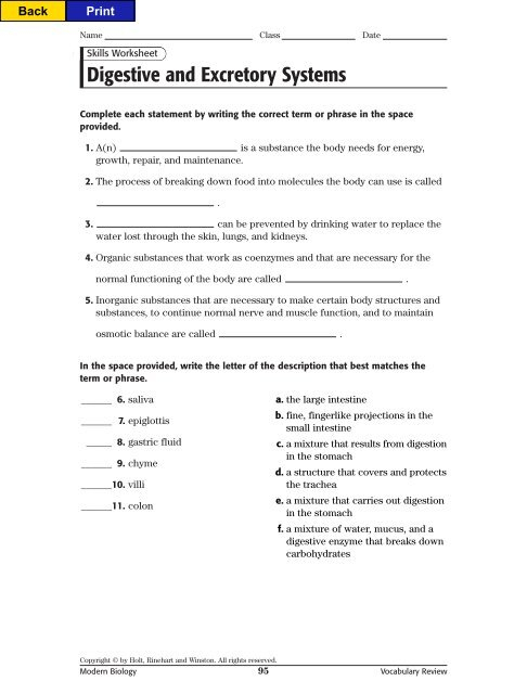 Holt Rinehart And Winston English Worksheet Answers A Worksheet Blog