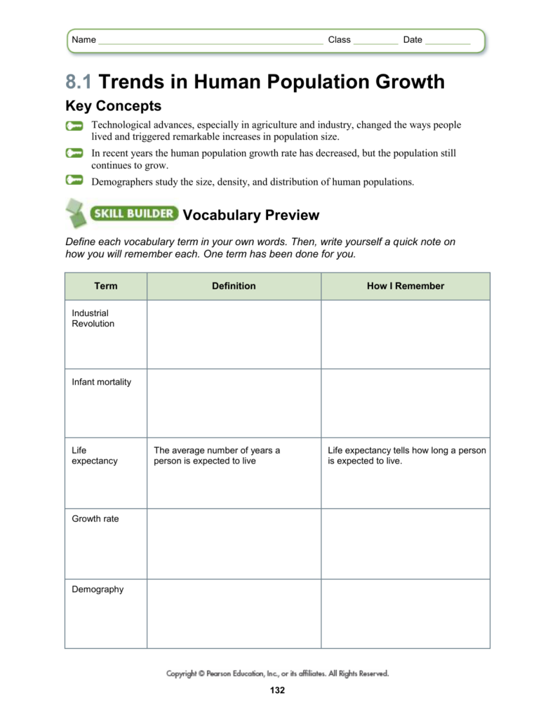 Human Population Growth Worksheet Answer Key Nidecmege