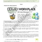 Instant Messaging Communication At The Workplace ESL Worksheet By
