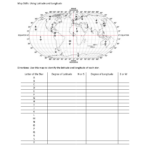 Latitude and Longitude Worksheet