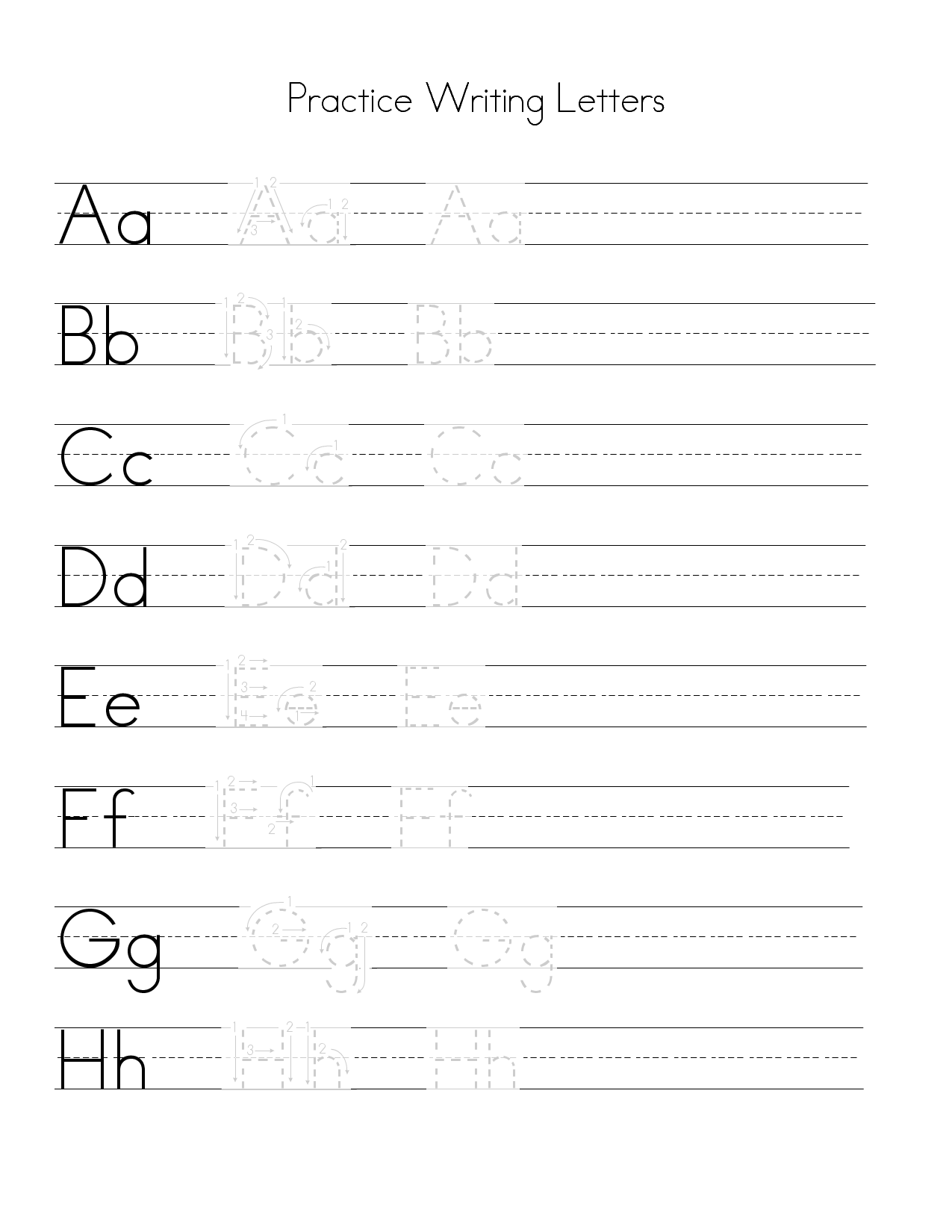 Basic Handwriting Skills Worksheets - SkillsWorksheets.com