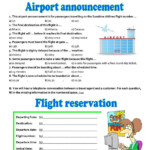 LISTENING TEST AT THE AIRPORT A2 B1 9th Grade Worksheet Free