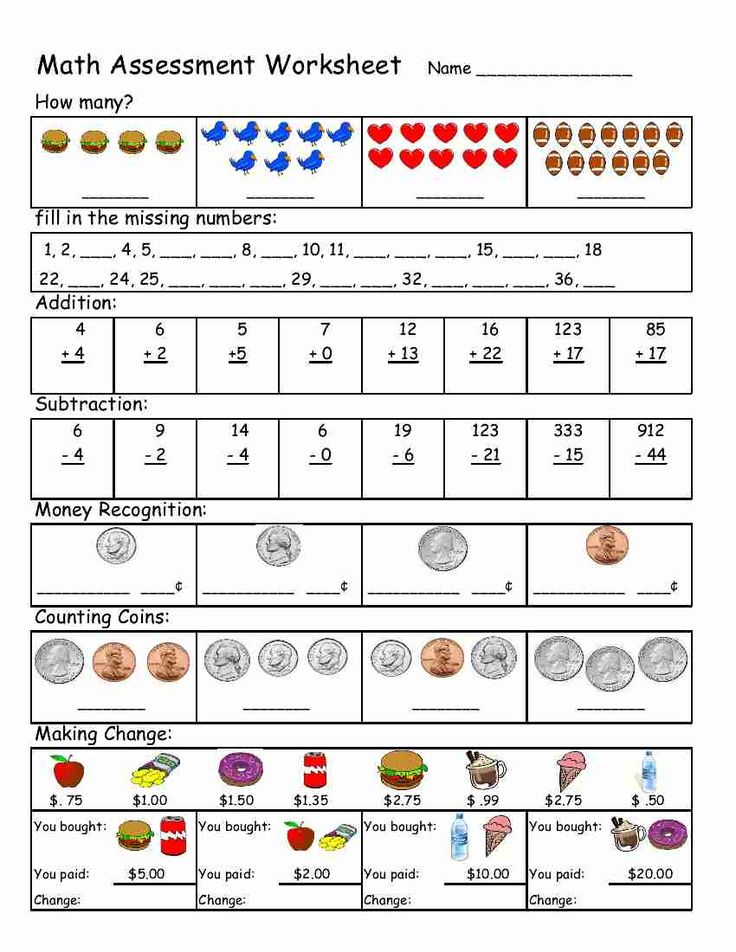 Math Assessment Special Education Worksheets Special Education Students