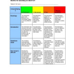 OER Project Based Learning For English In Secondary School Rubric For Assessing An Interview