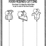 Printable Fine Motor Thanksgiving Preschool Worksheets Food Friends