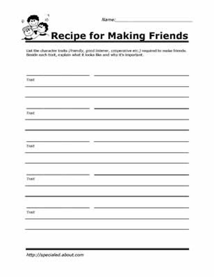 Printable Worksheets For Kids To Help Build Their Social Skills 