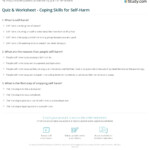 Quiz Worksheet Coping Skills For Self Harm Study