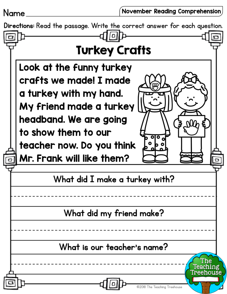 Reading Comprehension 1st Grade Worksheet Kind Worksheets