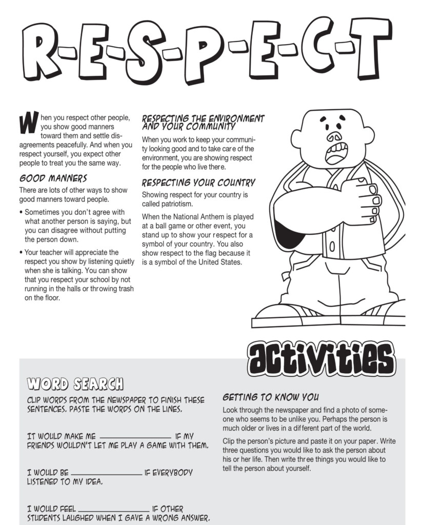 Respect An Essential Part Of Your Life Skills Tool Kit Teaching 