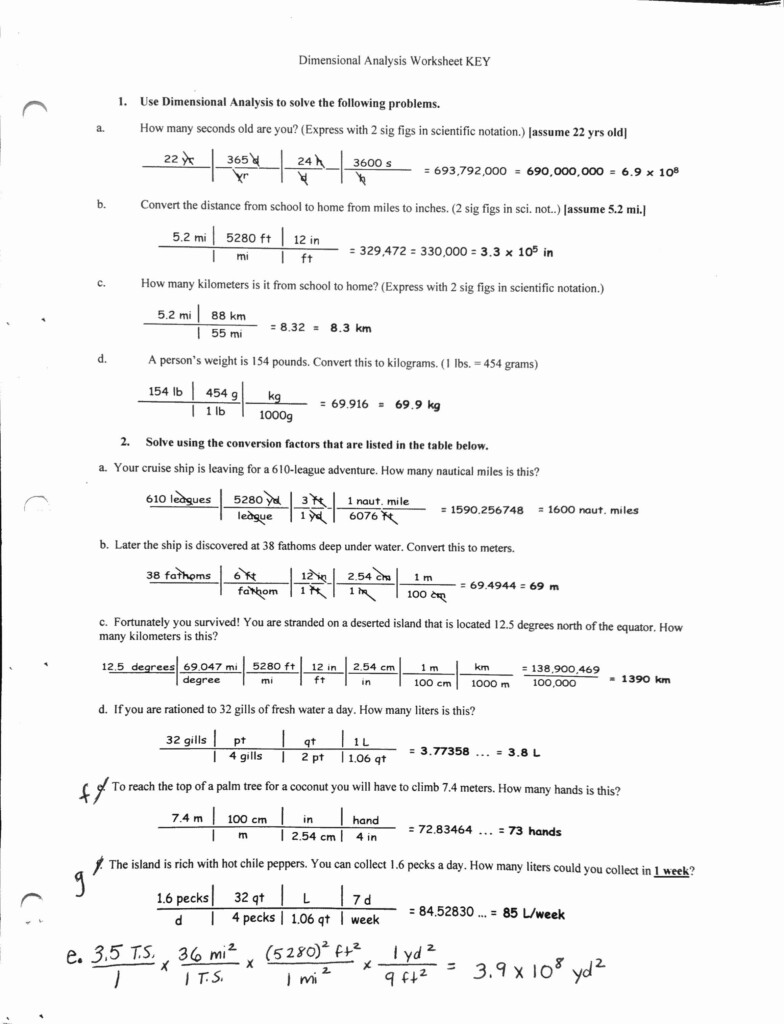 Scientific Notation Worksheet Answer Key Worksheets