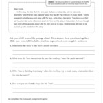 Short Comprehension Passages For Grade 6 With Questions And Printable