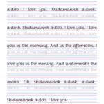 Skidamarink s Italic Handwriting Worksheets Multiple Sizes Are