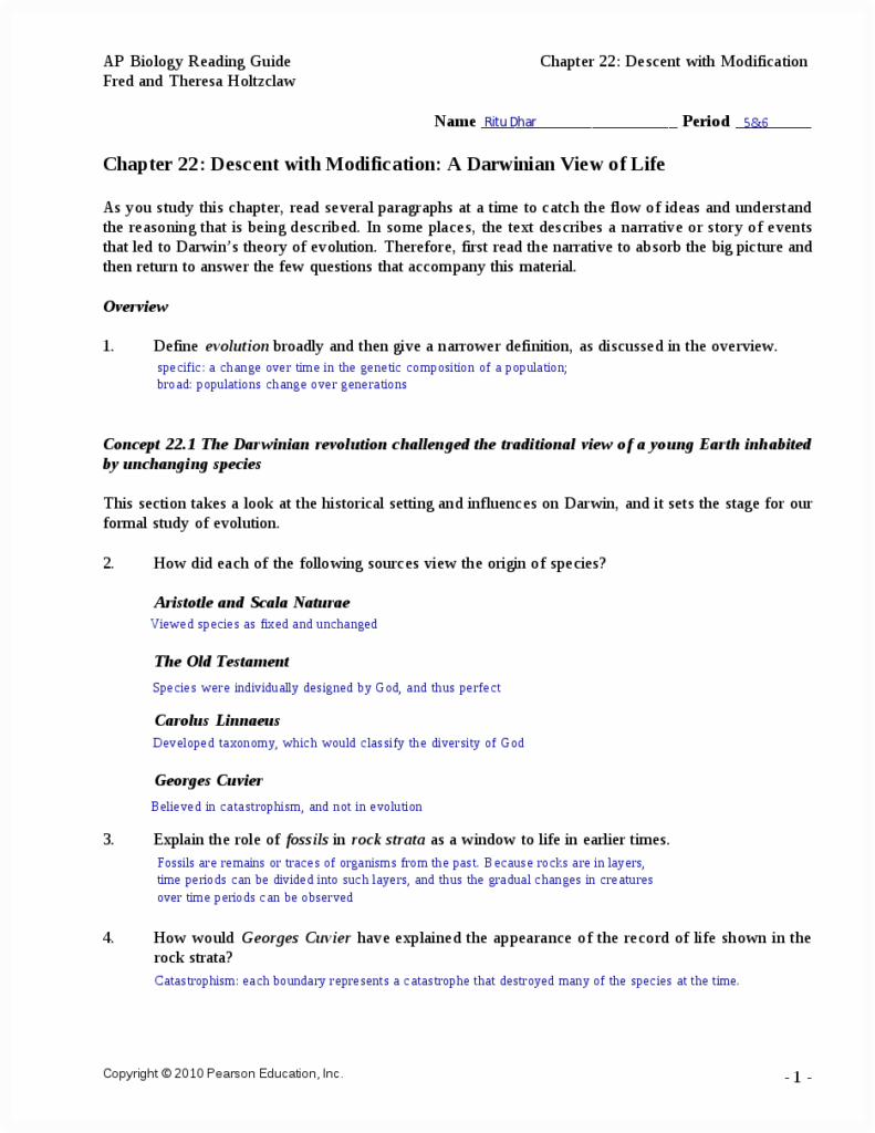 Skills Worksheet Active Reading Section The Origins Of Genetics Answer 