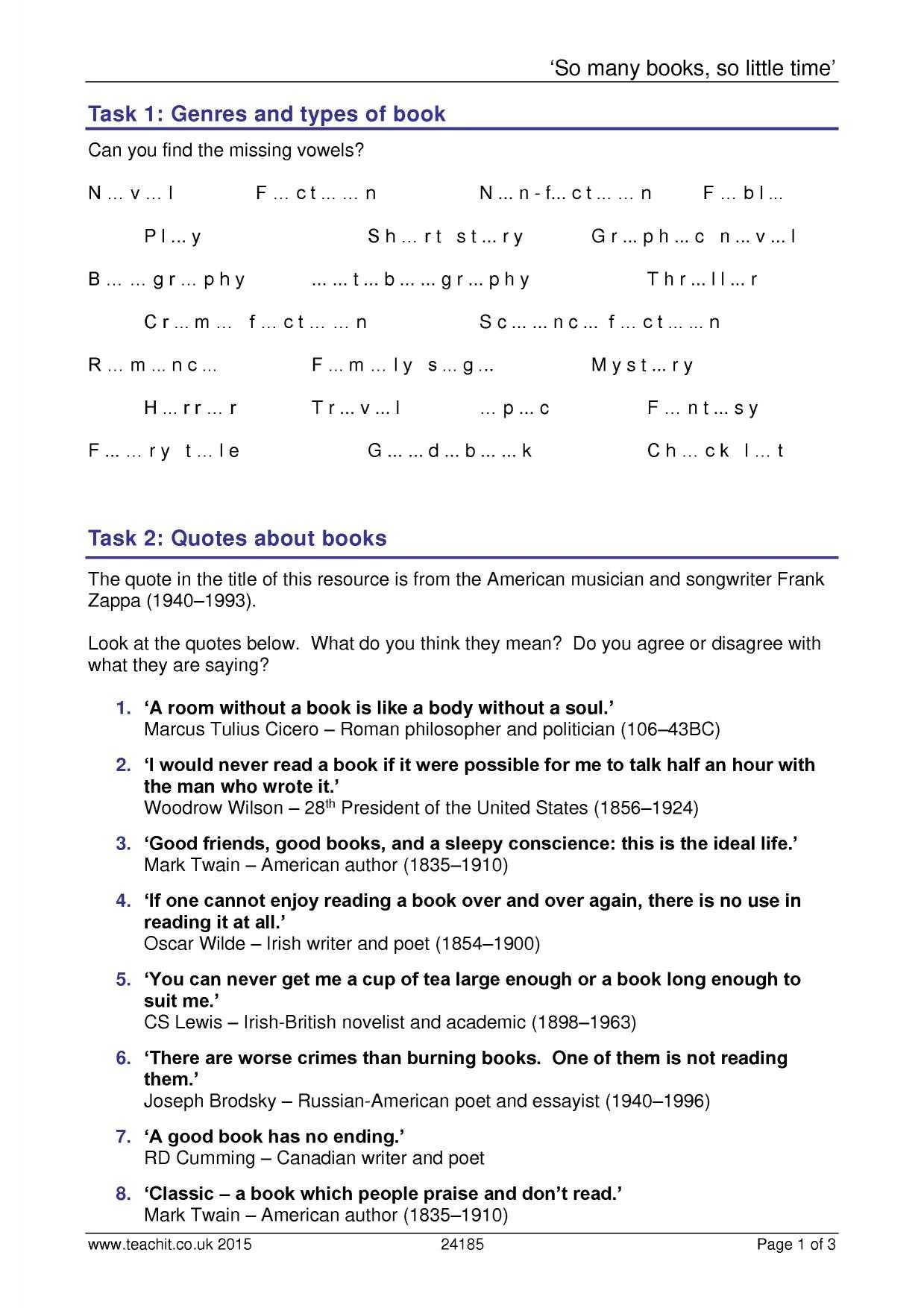 worksheet 4 questions for directed reading of speech