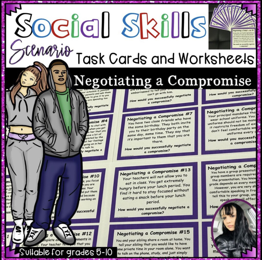 Social Skills Negotiating A Compromise Task Cards And Worksheets 