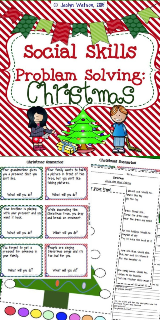 Social Skills Problem Solving Christmas With BONUS Boom Cards 