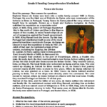 Vasco De Gama Eighth Grade Reading Worksheets Reading Comprehension