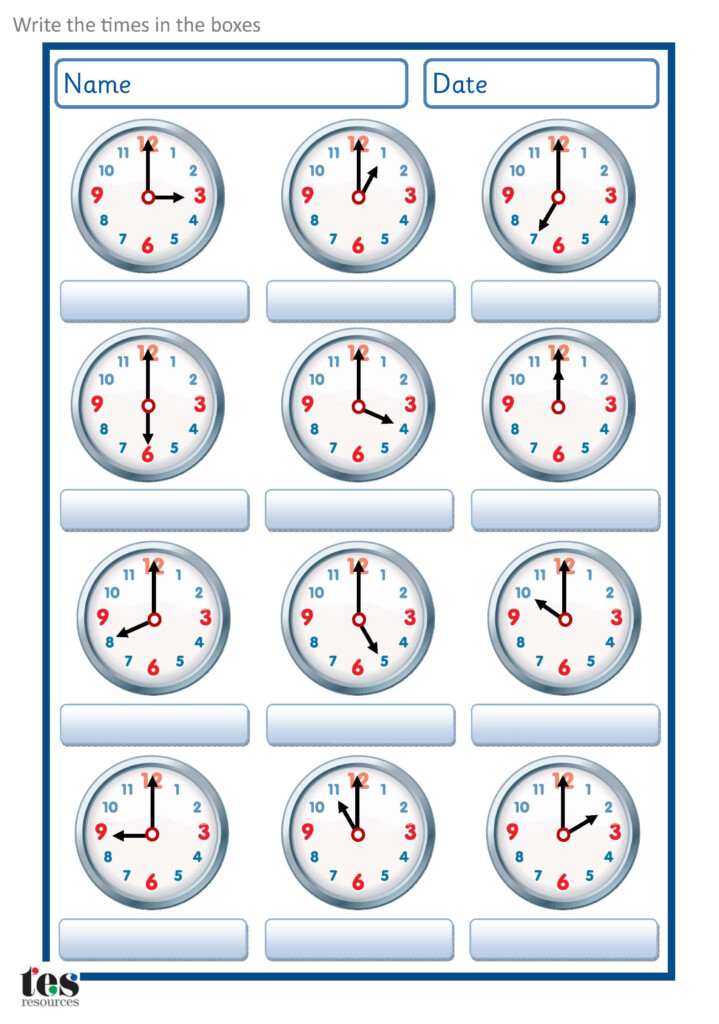 What s The Time Identify Times On The Clocks Teaching Resources 