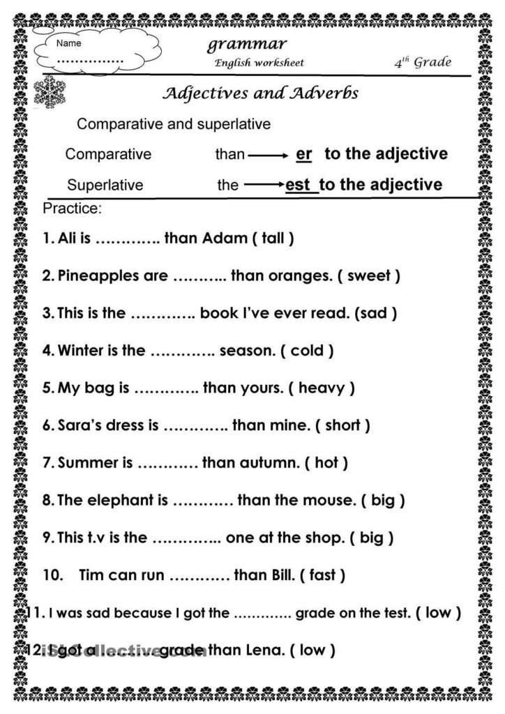 20 Adjectives Worksheet 2nd Grade Desalas Template