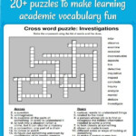 20 Printable Crossword Puzzles Make Learning Vocabulary Fun