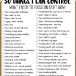 50 Things You Can Control Mindset Positive Thinking School