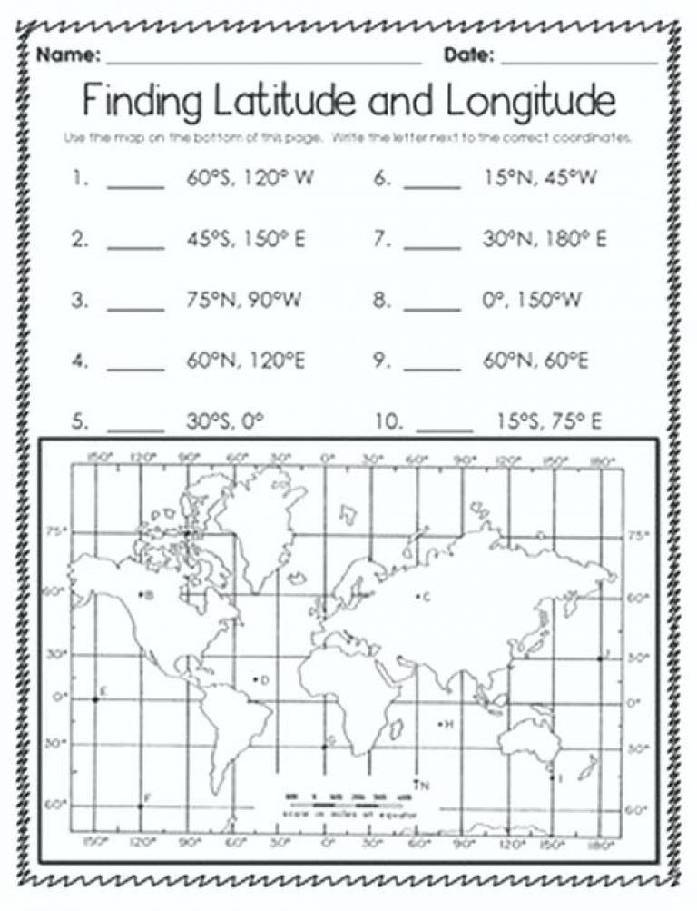 5th Grade Latitude And Longitude Worksheets Pdf Answers Thekidsworksheet